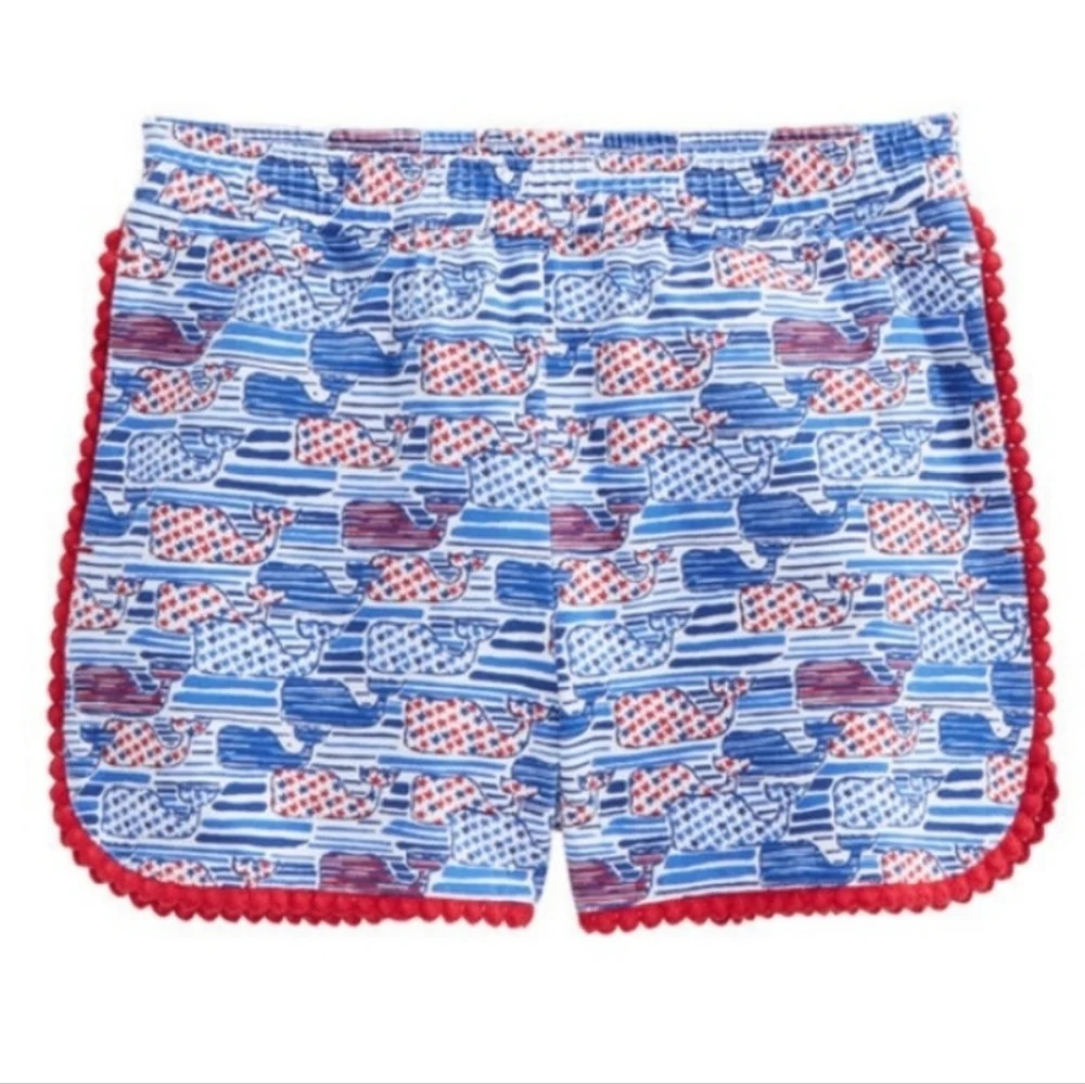 Vineyard Vines whale star and‎ stripes shorts.